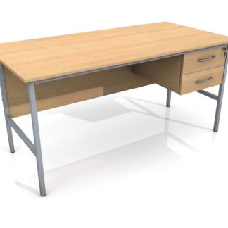 Site Office Single Pedestal Desk (1500m)