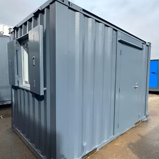 10ft × 8ft Shipping Container Office | Portable Anti-Vandal Building