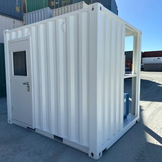 White Modified 10ft Shipping Container with AC